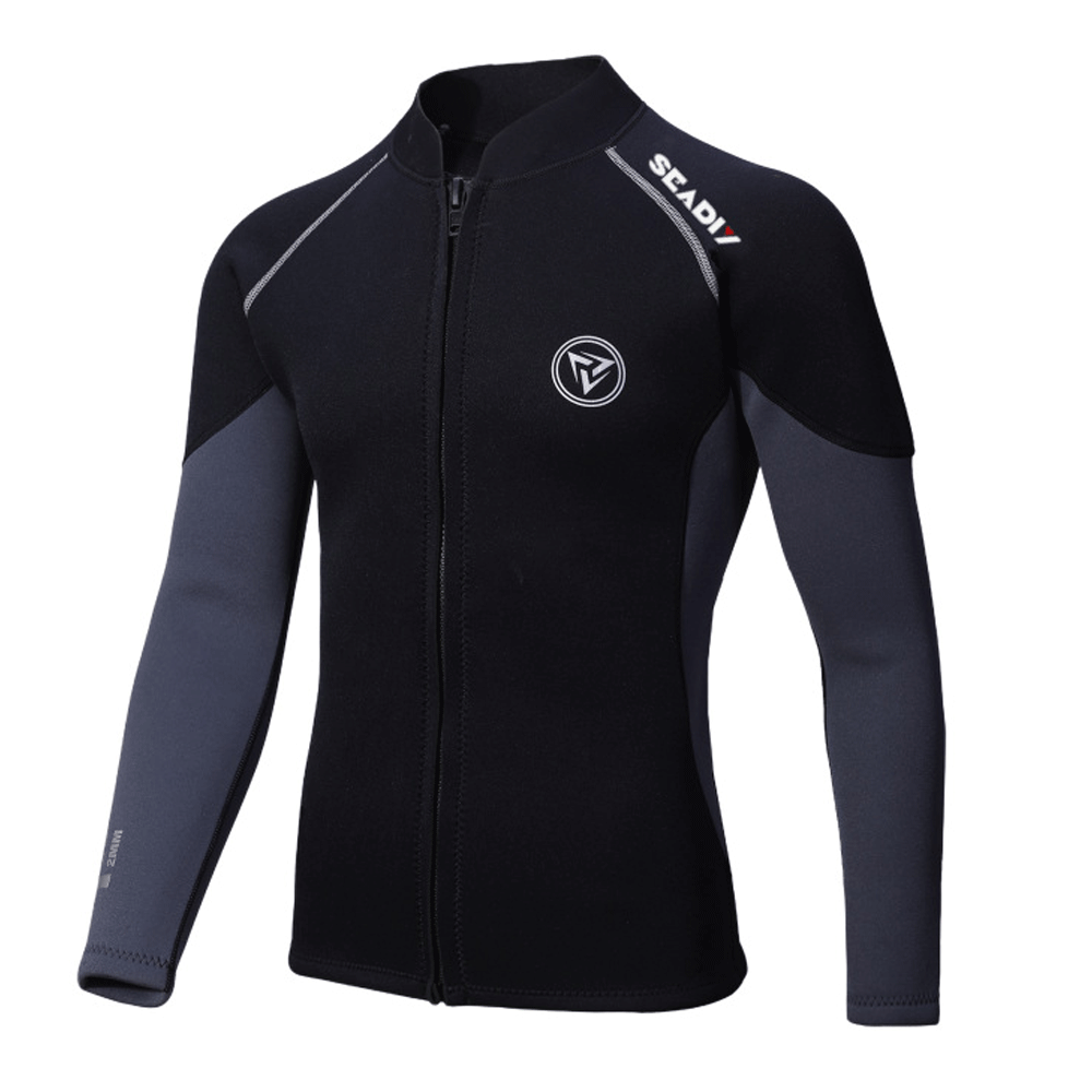 Wetsuit 3Mm Neoprene - ネオプレンウェットスーツ男性ジャケットパンツフロントジッパーウェットスーツサーフスーツ 2 ミリメートル/3 ミリメートル水泳カヤック水着カイトサーフダイビングスーツ