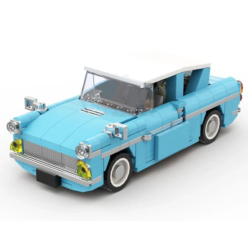 Victor Racket Jetspeed - MOC テクニカルマジックムービーウィーズリーの飛行車フォードアングリアスピードビークルセットビルディングブロックおもちゃクリスマスギフト