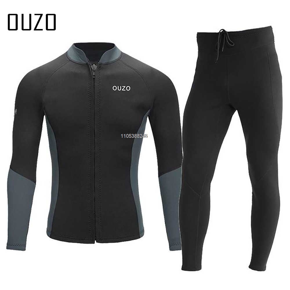 Wetsuit 3Mm Neoprene - 1.5 ミリメートルネオプレンウェットスーツ男性女性用ウェットスーツサーフスーツパンツトップ水着ダイビングスーツサーフィンスキューバダイビングカヤック水着