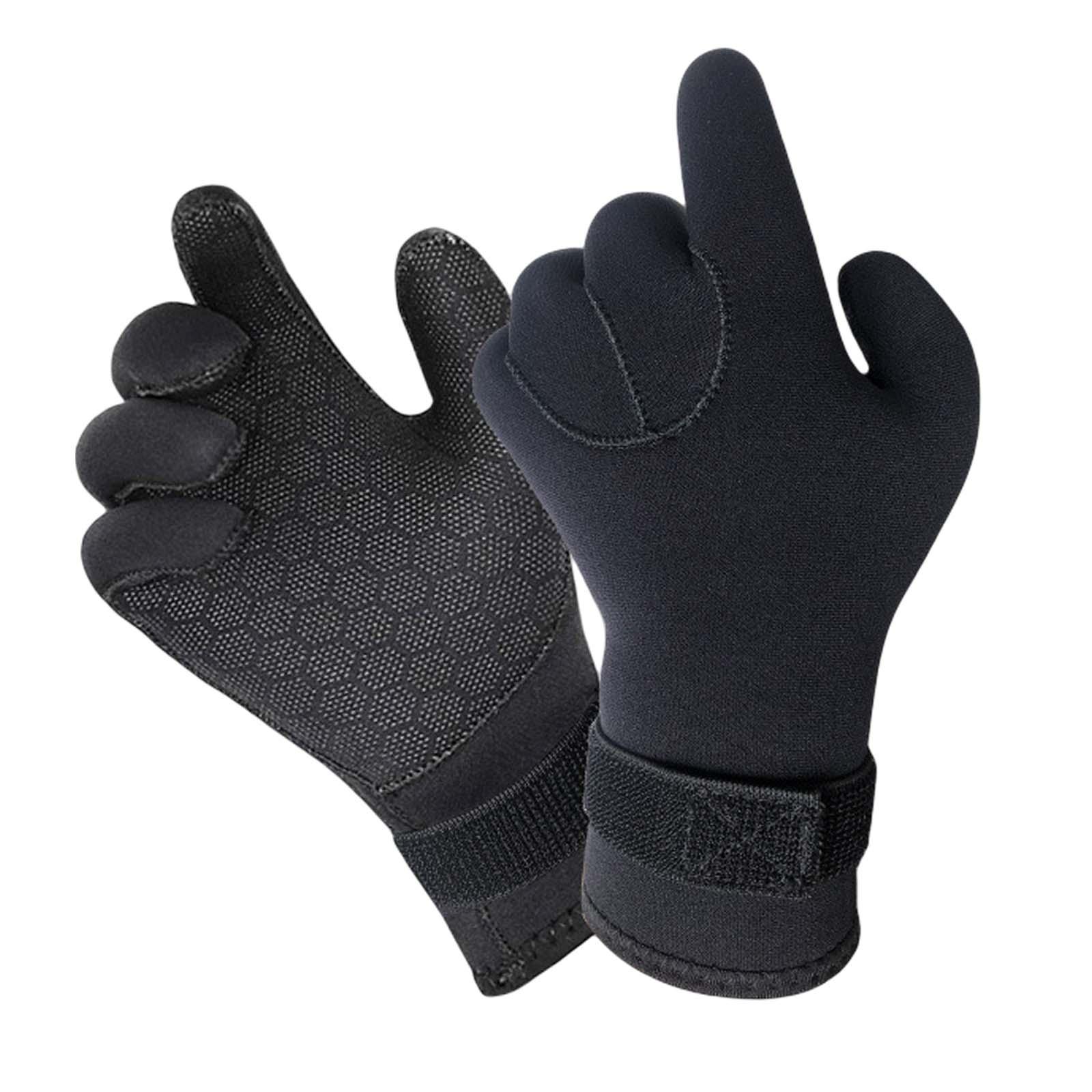 5本指タイプのネオプレン製ダイビンググローブ。調整可能なリス - Aquatic Sports And Scuba のレビューと価格