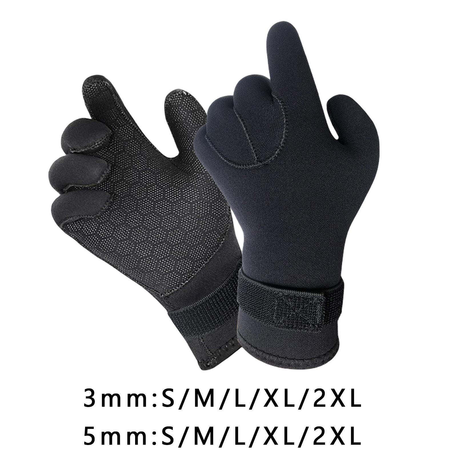 5本指タイプのネオプレン製ダイビンググローブ。調整可能なリス - Aquatic Sports And Scuba のレビューと価格